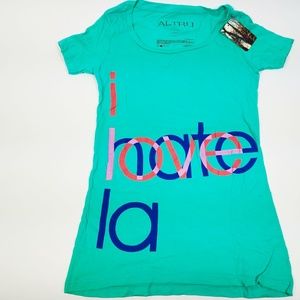 NWT Altru I Love/Hate L.A. Graphic Tee